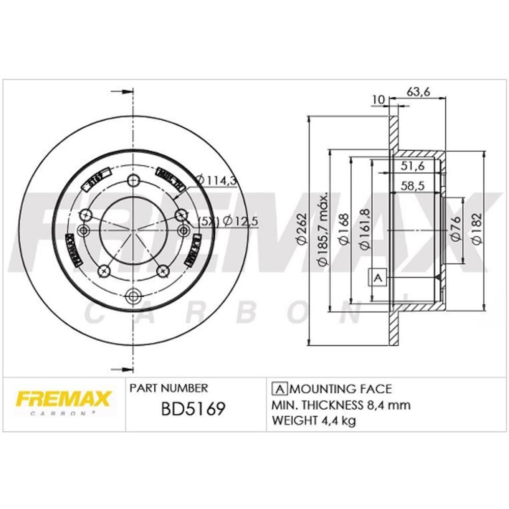Disco Freio Traseiro Kia Motors Cerato Fremax Bd5169