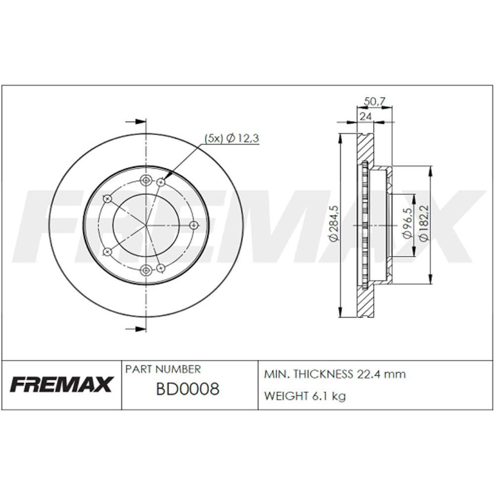 Disco De Freio Par Dianteiro Sportage 1995 Fremax Bd0008