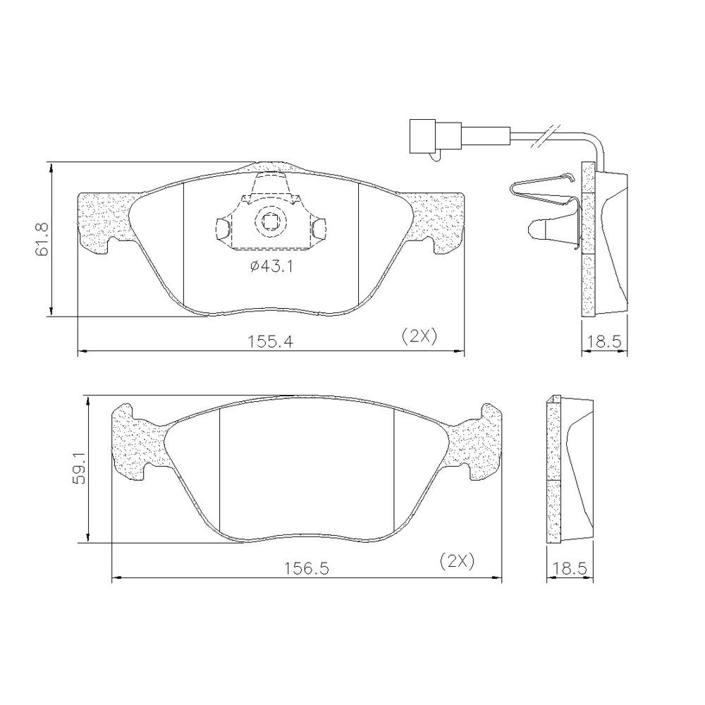 Pastilha De Freio Dianteira Marea Doblo Idea Fras-Le Pd66A