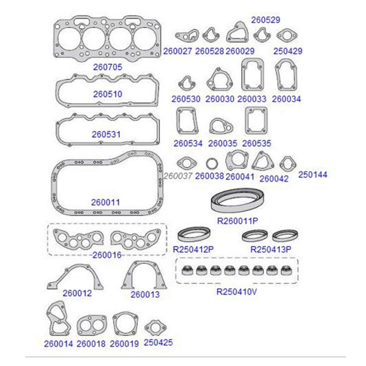 Junta Do Motor Uno Mille Motor Fiasa 1.0 8V Taranto 260700-R