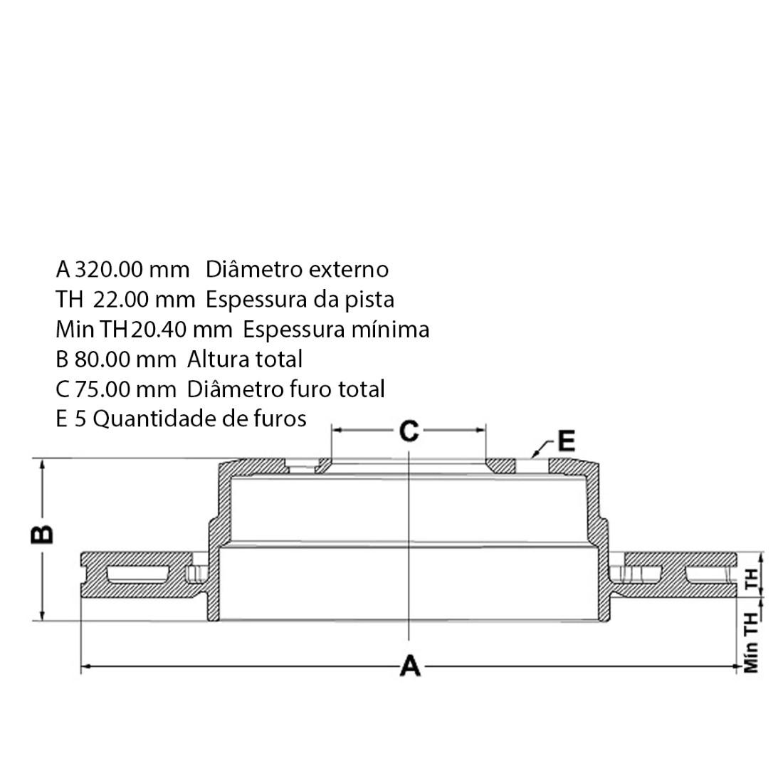 Disco Freio Traseiro Bmw X3 2004 2010 Fremax Bd2218