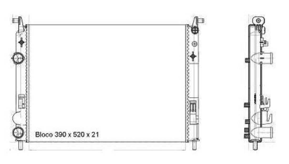 Radiador Palio Siena 1.0 1.3 1.6 Magneti Marelli Rmm779881M