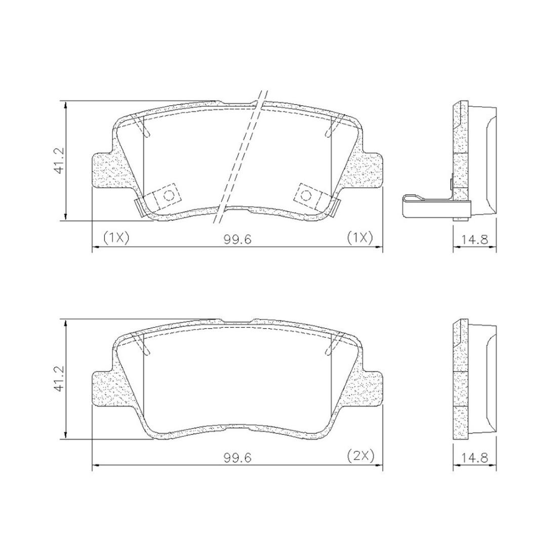 Pastilha Freio Traseira Tucson Sportage 2017/ Fras-Le Pd1661