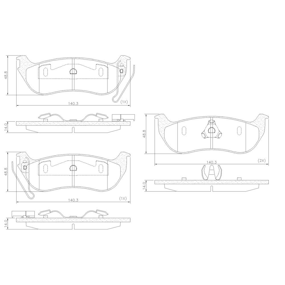 Pastilha De Freio Traseiro Jeep Liberty 2004/ Wrangler 2006/ Frasle Pd588
