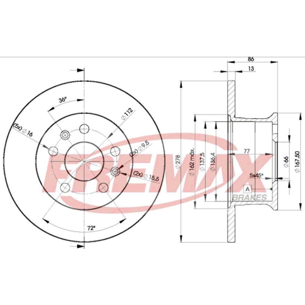 Disco Freio Dianteiro Xavante Kombi Carajas Fremax Bd3011