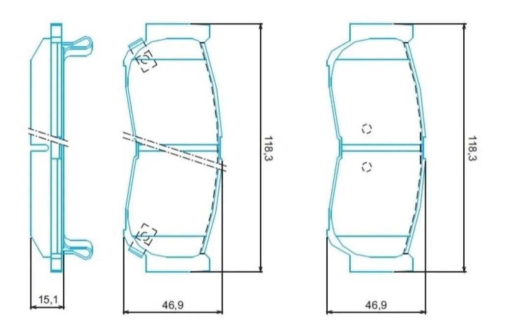 Pastilha De Freio Traseiro Santa Fe 2007/ Jurid Hq4025A