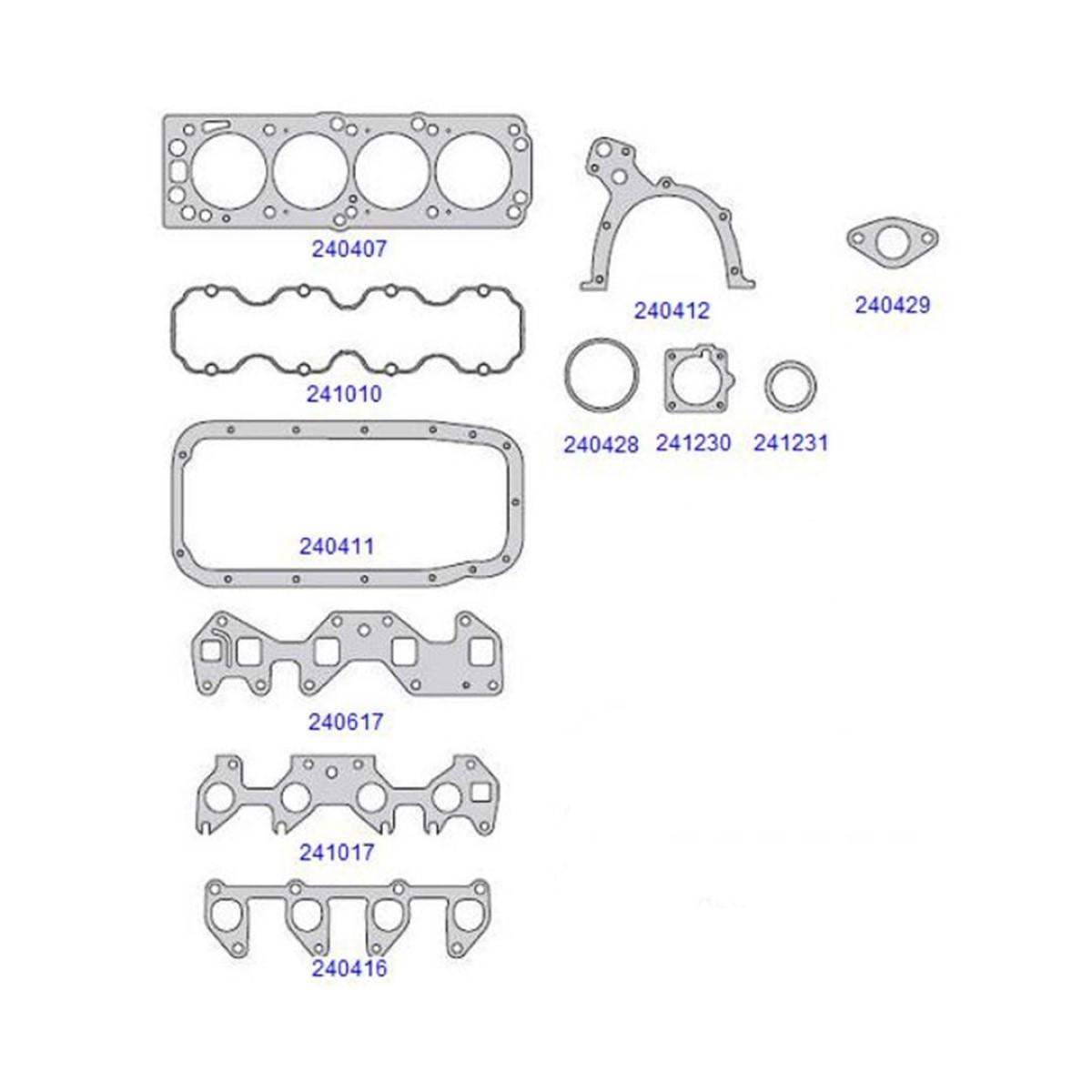 Junta Do Motor Corsa 1.6 8V Mpfi 1999/ Taranto 242300