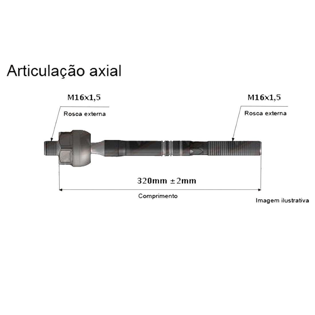 Axial De Direção Citroen Jumper Fiat Ducato Peugeot Boxer Viemar 680077