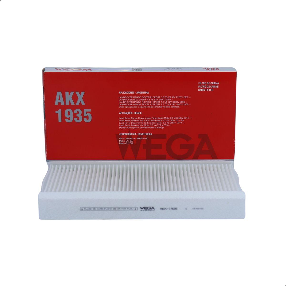 Filtro De Ar Condicionado Discovery Range Rover 193 04 07 Wega Akx1935