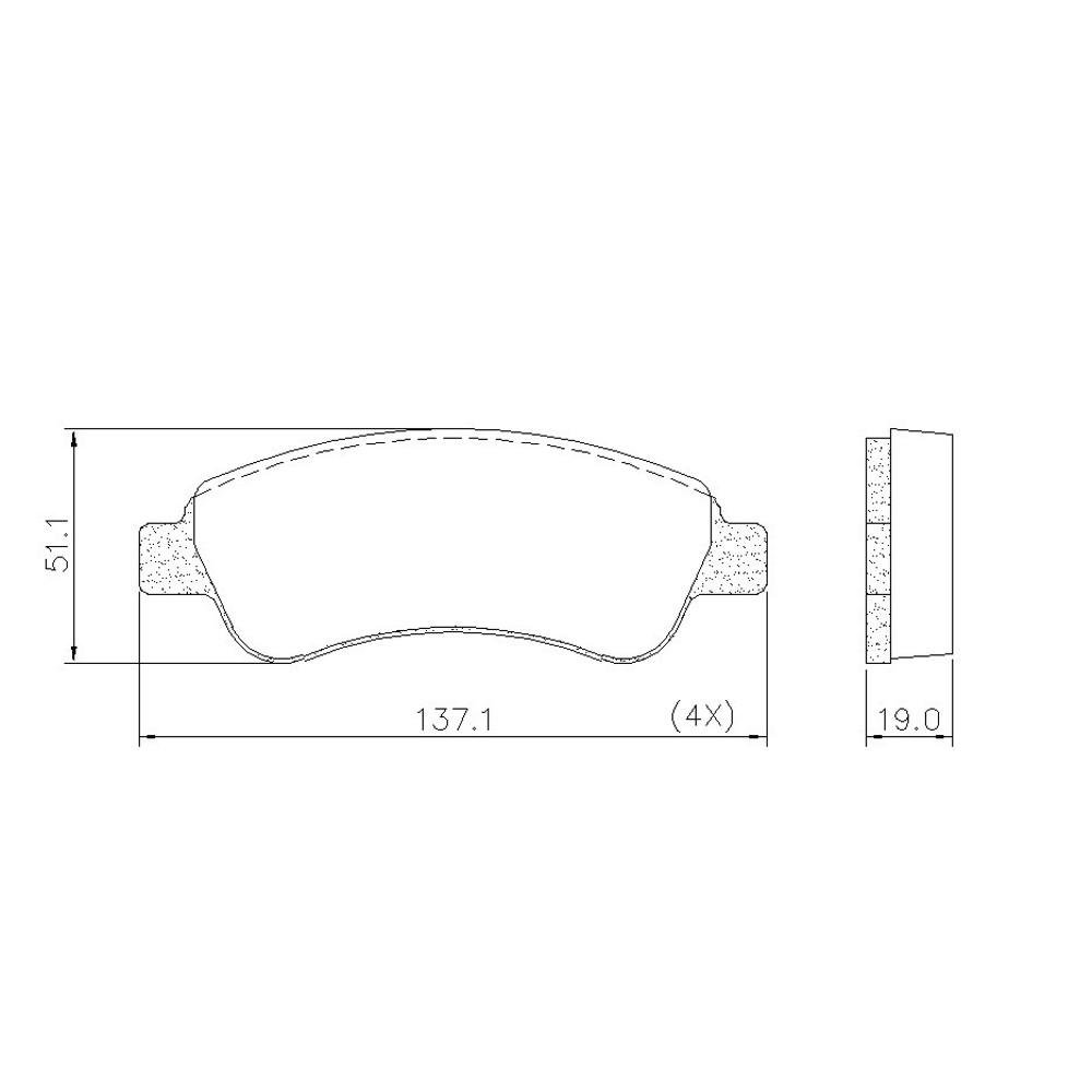 Pastilha De Freio Dianteira C3 13/ C4 2009/ Xsara 2000/ 206 02/ 307 208 Fras-Le