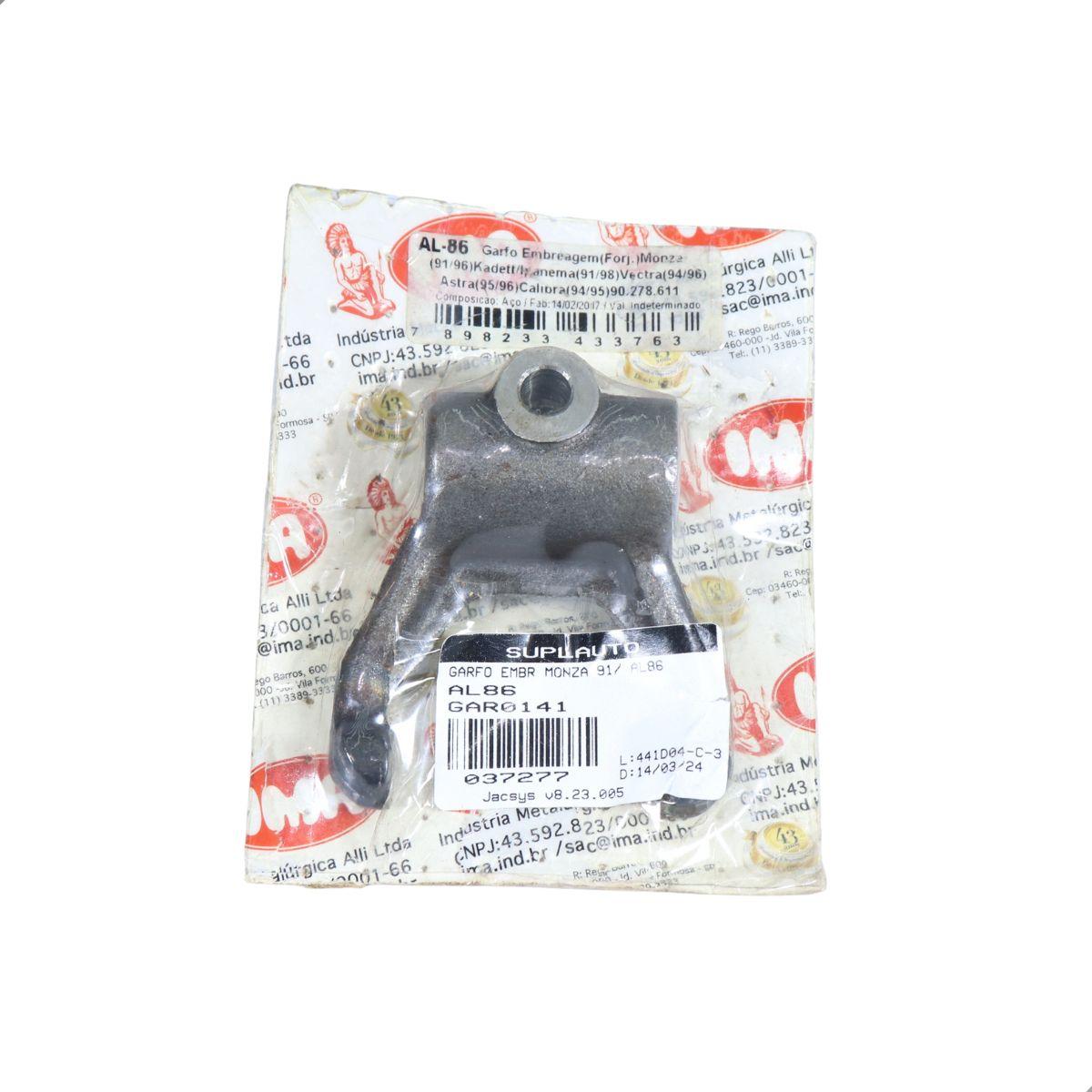 Garfo Embreagem Astra Kadett Monza Vectra Ipanema Calibra Ima Al86